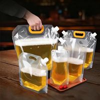 Sac d'emballage pour bière, sac refermable de qualité alimentaire avec bec verseur, sac d'eau jetable, sac à soupe, sac d'emballage pour liquides, personnalisable