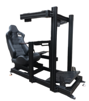 Nouvelle arrivée Sim racing rig jeu de voiture simulateur de conduite cockpit avec support de moniteur 4080 kit de siège de jeu de simulateur en aluminium