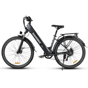 SAMEBIKE 500D 36V 15Ah 26 "tubo de acero al carbono batería marco de la ciudad colorido LCD pantalla media Spoke Rim City Ebike - Product Image 4