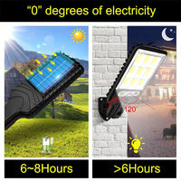 Lampe murale solaire portable à détecteur de mouvement IP65, petite, 72 COB, 108 COB, avec télécommande