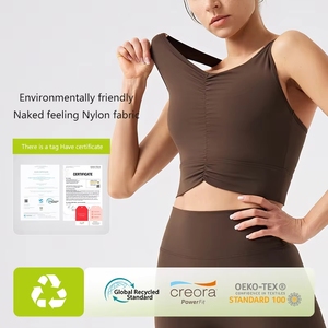 Ropa Interior Deportiva de Secado Rápido para Mujer, Sujetador Deportivo de Yoga sin Costuras, Transpirable y Plisado, Venta al Por Mayor - Product Image 5