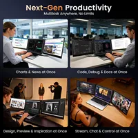 Moniteur d'extension d'écran portable 2026 pour ordinateur portable, 15,6 pouces, 1080P FHD, triple écran, USB-C/IPS, Plug & Play, compatible avec les ordinateurs portables