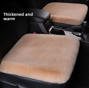 <span class=keywords><strong>Coussin</strong></span> de siège de voiture d'hiver, épaisseur chaude, confortable, en peluche, antidérapant, couleur unie - Product Image 1