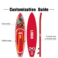 FUNWATER Dropshipping OEM sup Boards Planche à pagaie gonflable Gladiator Pro 12 "6 Planche de surf souple Sous-bord Sap Paddle Board
