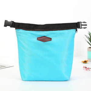 Insulated Lunch Bag Light Blue Multipurpose Travel Storage Cooler Bag - Product Image 1