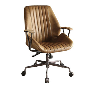 DB Hamilton chaise de bureau en cuir de vachette grain supérieur contemporain ascenseur appui-tête réglable traditionnel moderne en aluminium PU PVC - Product Image 4