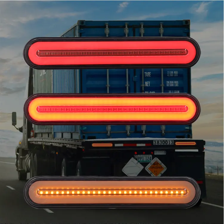 2Pcs LED ATV Truck Trailer Lights Wasserdichtes Auto Rücklicht Stop Flowing Blinker Bremsleuchte Blinker