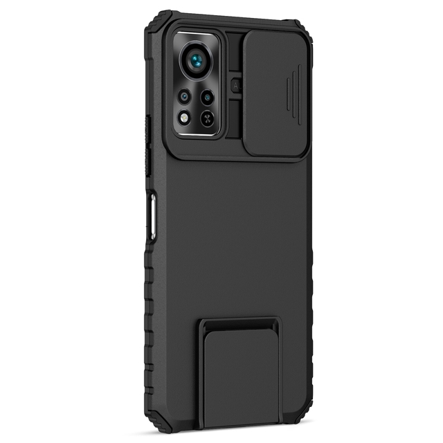 High Quality for Infinix Hot 11S NFC Stereoscopic Holder Sliding Camshield Phone Case Mobile Case Cover