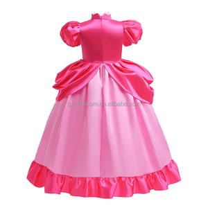 Disfraz <span class=keywords><strong>de</strong></span> Princesa Peach Rosa Más Popular con Corona, Disfraz <span class=keywords><strong>de</strong></span> Halloween para Niñas, Disfraces <span class=keywords><strong>de</strong></span> Super Mario Bros, Daisy, Rosalina y Peach para Niños - Product Image 3