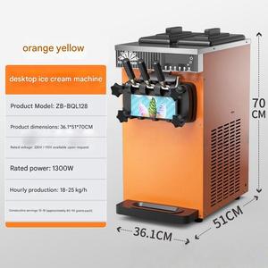 Machine à glace molle automatique professionnelle de qualité supérieure, sur pied, 3 saveurs, en acier inoxydable, pour Bingsu, lait et crème glacée - Product Image 1