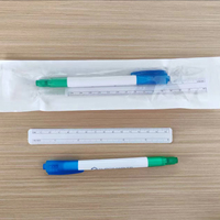 Marqueur cutané double tête 0,5 mm/1 mm, stylo marqueur pour sourcils, marqueur cutané stérile, marqueur chirurgical