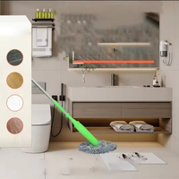 Serpillière en Microfibre avec Essoreur, Manche Long, pour Parquets, Vinyle et Carrelages – Vadrouille Essoreuse Torsadée Auto-Essorante