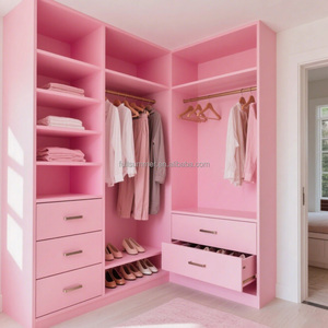 FULLSUMMER Personnalisation de toute la maison <span class=keywords><strong>Armoire</strong></span> moderne en <span class=keywords><strong>bois</strong></span> massif de style <span class=keywords><strong>rose</strong></span> - Product Image 5