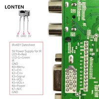 Carte de commande LCD universelle Lonten QT526C V1.3 compatible avec les signaux numériques DVB-S2/T2/C ATV, double USB en russe T.S512.69 avec 1 canal 6 bits