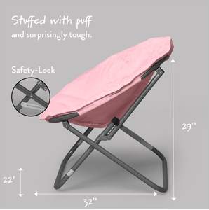 كرسي قمر وردي للأطفال بتصميم جديد في الهواء الطلق للتخييم في الهواء الطلق - Product Image 3