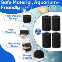 Éponge pré-filtre pour l'entrée du filtre d'aquarium (crevettes, jeunes poissons) 0,6 pouce, couvercle en mousse de remplacement