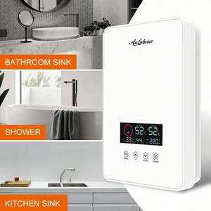 2025 OEM anglais affichage LED chauffe-eau Geyser CE GCC plastique certifié pour ménage hôtel salle de bain prix d'usine - Product Image 2