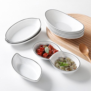 ชุดจานเมลามีนสีขาวแบบไม่สมมาตร สำหรับของว่างในงานปาร์ตี้และอาหารเย็น - Product Image 2