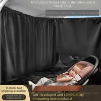 Rideau de confidentialité pour voiture en tissu Oxford noir, style minimaliste, épais et opaque, pare-soleil avant et arrière, pour l'intérieur de la voiture de bébé