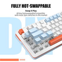 Furycube S82 Custom 75% Gasket LED Backlit Gaming Mechanical Keyboard Wired Swappable 3pin Switch 82 Keyboard Gaming Keyboard