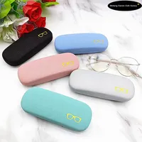 Étui à lunettes en fer, petit motif étoile, en cuir, pour lunettes de myopie, pour hommes et femmes, léger, rigide, anti-stress, boîte de rangement