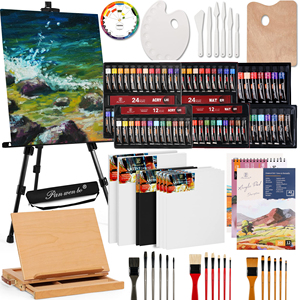 Palette de <span class=keywords><strong>peinture</strong></span> sur toile, <span class=keywords><strong>peinture</strong></span> à l'huile, aquarelle, <span class=keywords><strong>peinture</strong></span> acrylique, ensemble de <span class=keywords><strong>peinture</strong></span> tout-en-un pour artiste, <span class=keywords><strong>avec</strong></span> <span class=keywords><strong>chevalet</strong></span> pour artiste débutant - Product Image 1