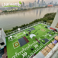 UNI DIY Logo En Gros Coloré Sports Gazon Gym Artificielle Sprint Piste Gazon Rouleaux Tapis D'herbe