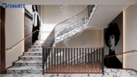 Panneaux de clôture de sécurité pour balcon en alliage d'aluminium moderne, résistants à la rouille, imperméables, personnalisables