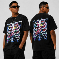 Camiseta Holgada con Diseño Gráfico en la Espalda, Envío Directo de Fábrica, Soporte de Diseñador, Marca Privada OEM, para Moda