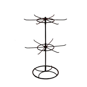 Keychain Holder Display <b>Stand</b> Rack Black Metal Jewelry Organizer Tower Necklace <b>Tree</b> Bracelet Display <b>Stand</b> W/Hairclip Holder - Product Image 2