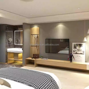 Juego de Muebles de Dormitorio para Apartamento Tipo Estudio, Ahorro de Espacio, Económico, Cama de Madera Maciza con Cabecera, Mesitas de Noche, Mueble para TV y Armario - Product Image 4