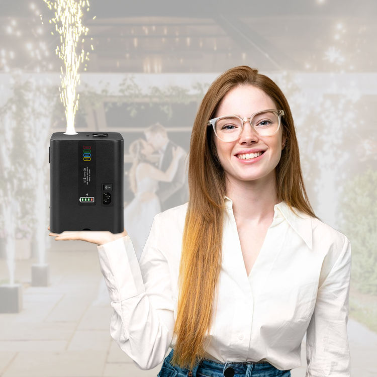 CE Approved Festivals Mini Rechargeable Cold Fire Machine 350W Battery ...