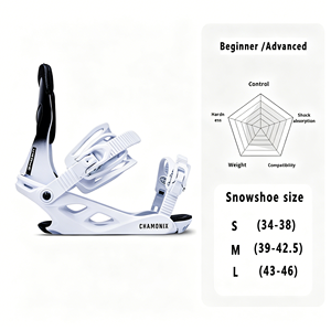 Fixations de snowboard et de <span class=keywords><strong>ski</strong></span> en alliage d'aluminium conçues pour une stabilité accrue avec système de <span class=keywords><strong>fixation</strong></span> à boucle, idéales pour le snowboard avancé et le <span class=keywords><strong>ski</strong></span> alpin. - Product Image 5