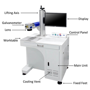 New 20W Air-Cooled Bench-Top Fiber Laser Marking <b>Machine</b> High <b>Engraver</b> for Metal/Acrylic/Crystal/Glass/Leather High Hi - Product Image 2