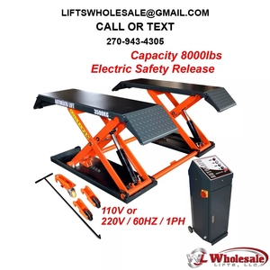จัดส่งฟรีในสหรัฐอเมริกา ลิฟท์ยกรถแบบกรรไกร 110V/220V รับน้ำหนักได้ 8000 ปอนด์ ยกสูงได้ 41 นิ้ว สำหรับการบำรุงรักษารถยนต์ รุ่น KT-X80 - Product Image 5