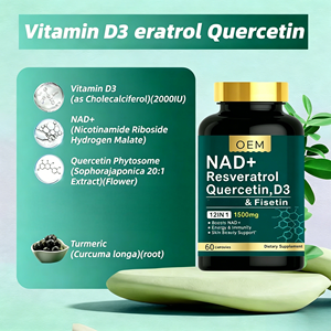 OEM ODM NAD+12-in-1 Complex Capsules 120 Count with Resveratrol Quercetin D3 Fisetin Dietary Supplement - Product Image 2