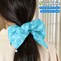 Élastique à cheveux personnalisé en ruban de dessin animé, style chinois, doux et élégant, accessoires pour cheveux pour femmes
