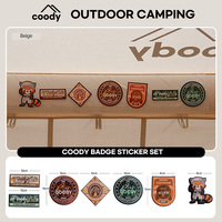 Ensemble de badges Coody, badges mignons avec dos magnétique, autocollants Coody pour le camping et la randonnée