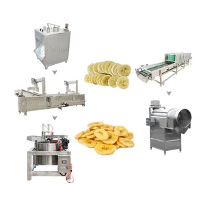 Plantain Slicing Machine Banana Chips Flour Extract Production Line Plaintain Peeler Slicing Machine Powder Processing Line