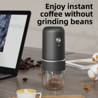 Molinillo de Café Eléctrico de Molienda Rápida con Núcleo Cónico de Cerámica, Molinillo de Especias para el Hogar, Oficina y Viajes