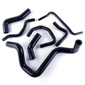 Tuyau de radiateur en silicone noir adapté aux VW MK4 GOLF / <span class=keywords><strong>BORA</strong></span> / Jetta 1.8t AUM AUQ - Product Image 2