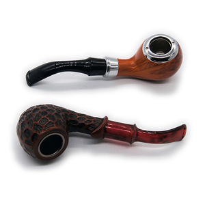 Coffret Cadeau Premium 6-en-1 de Pipes à Tabac en Résine avec Texture Bois Peinte, Étui de Luxe, Collection de Pipes Filtrées pour Hommes - Product Image 3