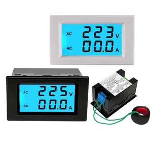 D85-2042A Dual Digital Display LCD Voltmeter USB Tester Voltage Indicating Ammeter AC80-500V Voltmeter Ammeter Tester