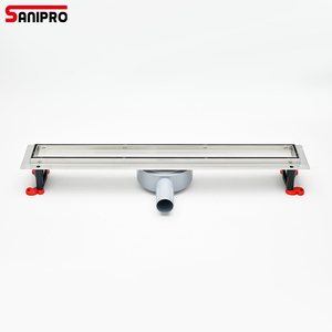 SANIPRO 304 Stainless Steel Tile Insert Hidden <strong>Shower</strong> Drain Bathroom Linear Long Floor Drains with 360 Degree Rotation <strong>Outlet</strong> - Product Image 1