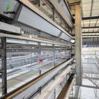 Kandang Ayam Tipe H Otomatis Penuh untuk Peternakan Ayam Petelur, Kandang Baterai Otomatis untuk Produksi Telur, Kandang Ayam