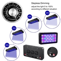 Lampe LED Liweida 165W à spectre complet pour aquarium, variateur de spectre, éclairage pour récif corallien, lampe pour aquarium d'eau salée, pour plantes