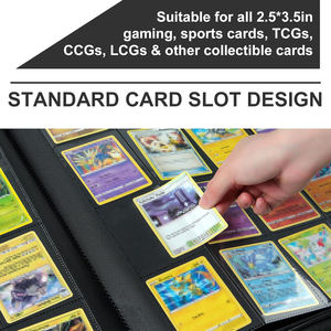 Porte-Cartes TCG Album 16 Poches 1024 Fentes, Classeur Pro en Cuir avec Fermeture Éclair pour Cartes de Sport, Pokémon et MTG - Product Image 4