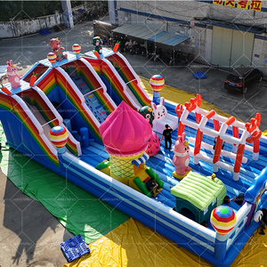 <span class=keywords><strong>Grand</strong></span> trampoline gonflable extérieur de château sautant avec le thème de zoo <span class=keywords><strong>animal</strong></span> pour des adultes et des enfants - Product Image 2