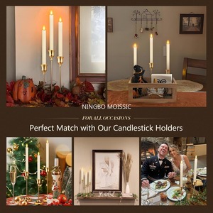 Bougies Pilier Sans Flamme à Télécommande et Minuteur, en Cire Véritable, LED Scintillantes, Fonctionnant sur Piles, Mèche 3D Faite Main, pour Noël et Mariages - Product Image 4