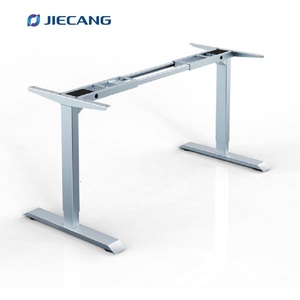 Système de bureau réglable en hauteur avec cadre de table électrique à double moteur et 2 niveaux JIECANG - Product Image 1